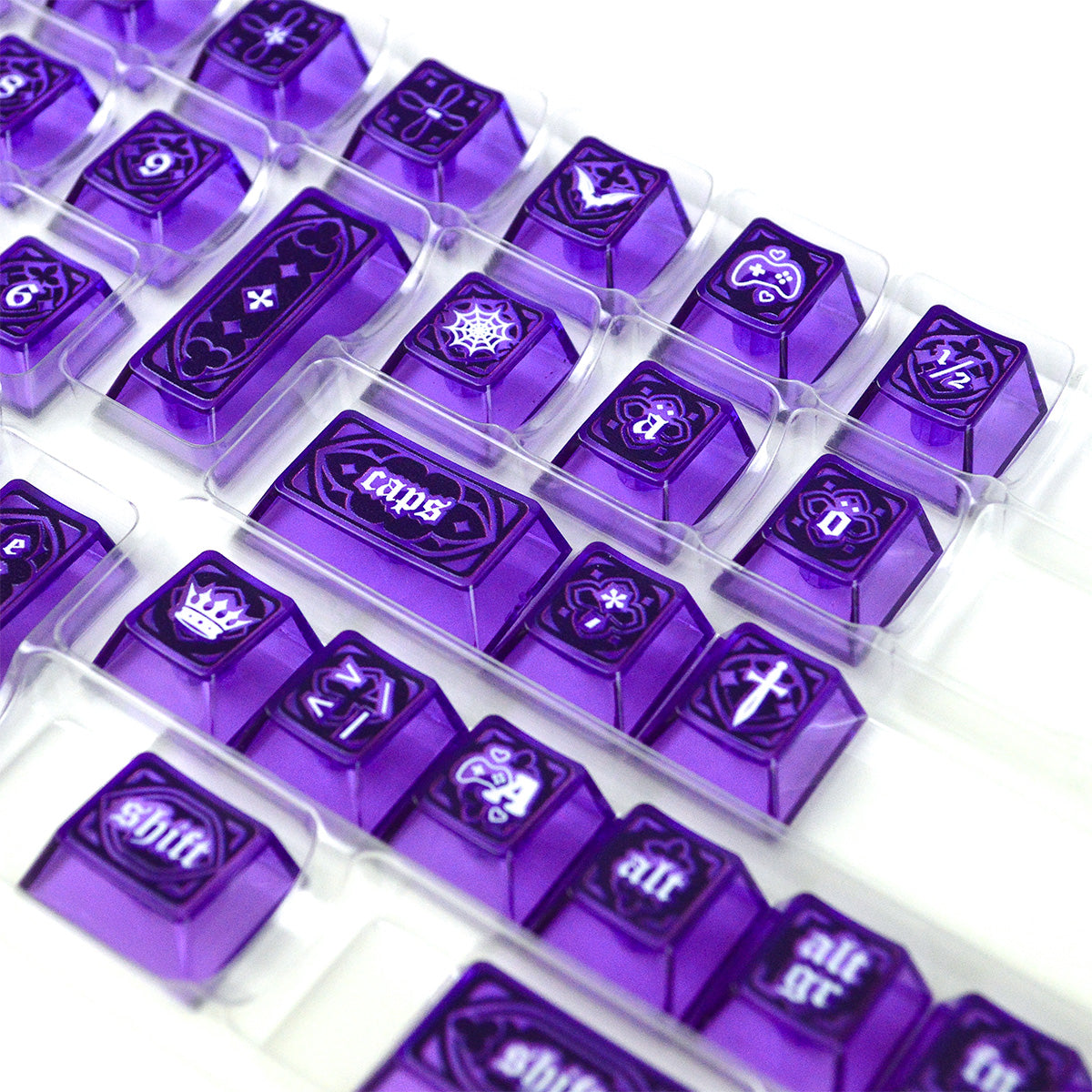 Gohtic Violet Amethyst | Appaz keycap set | Danish, Norwegian and Swedish