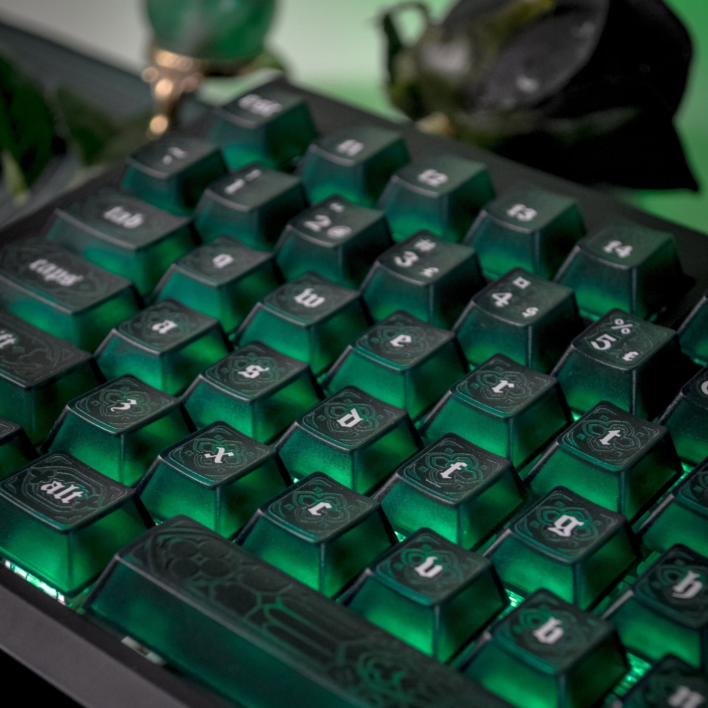 Gohtic Emerald Green | Appaz keycap set | Danish, Norwegian and Swedish