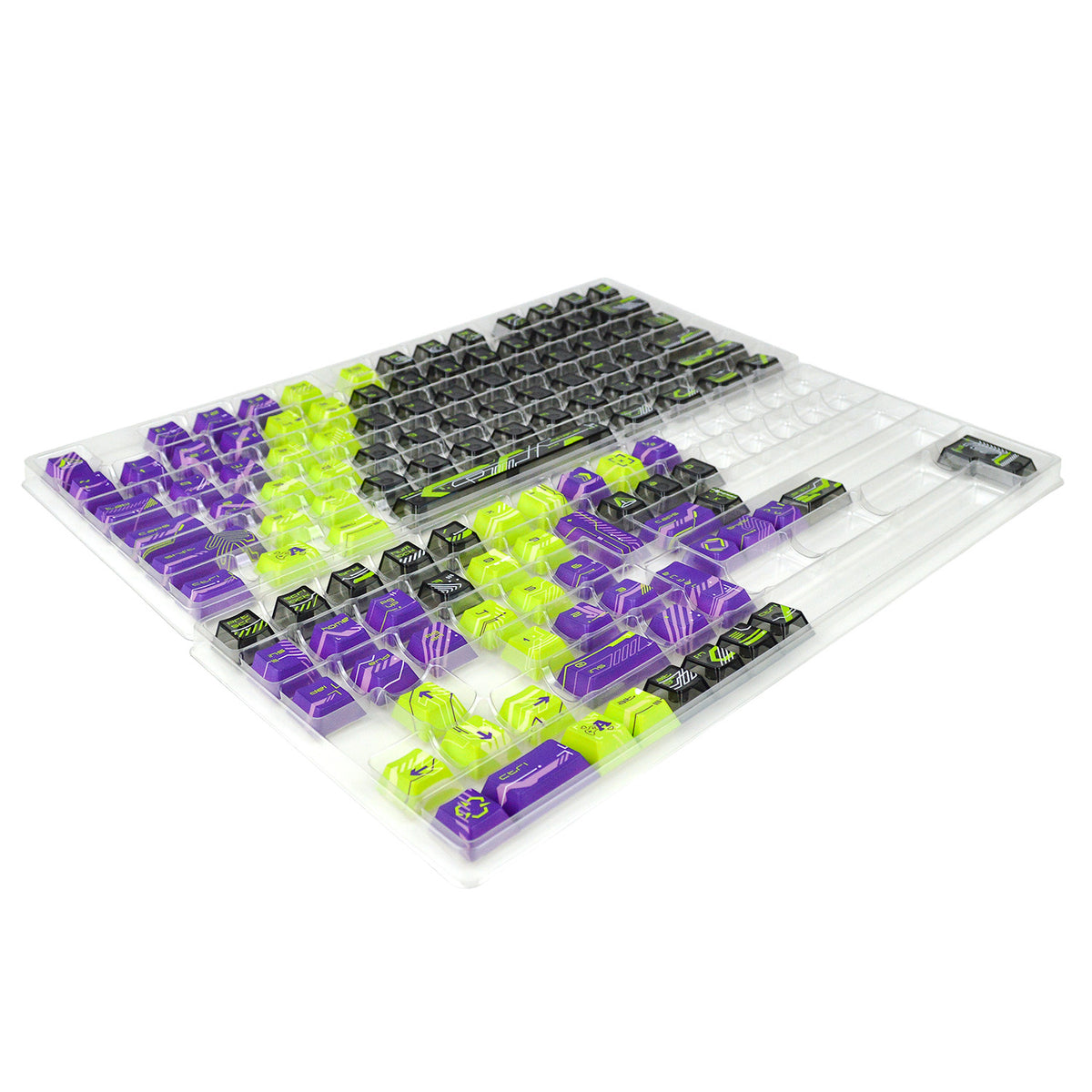 Neon Glitch | Appaz keycap sæt | Dansk, norsk, svensk og finsk