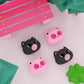 Pink og sorte katte - 4 pak Thumb Grips til Nintendo Switch 1