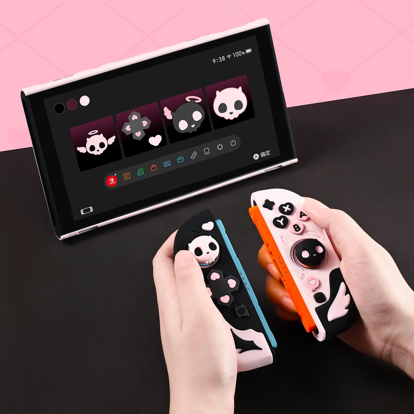 Nintendo Switch OLED Sweetheart Skull silikoneskin