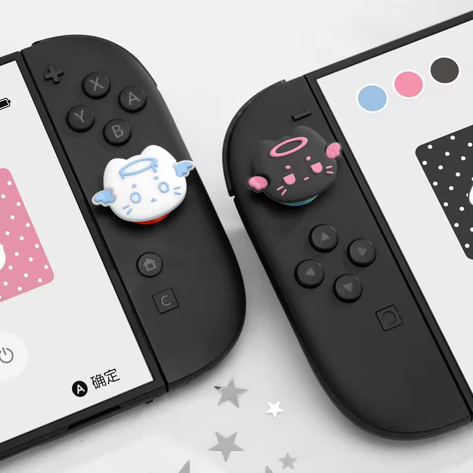 Angel Cats - 4 pak Thumb Grips til Nintendo Switch 2