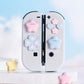 Pastel stjerner med mini button caps - 4 pak Thumb Grips til Nintendo Switch 1