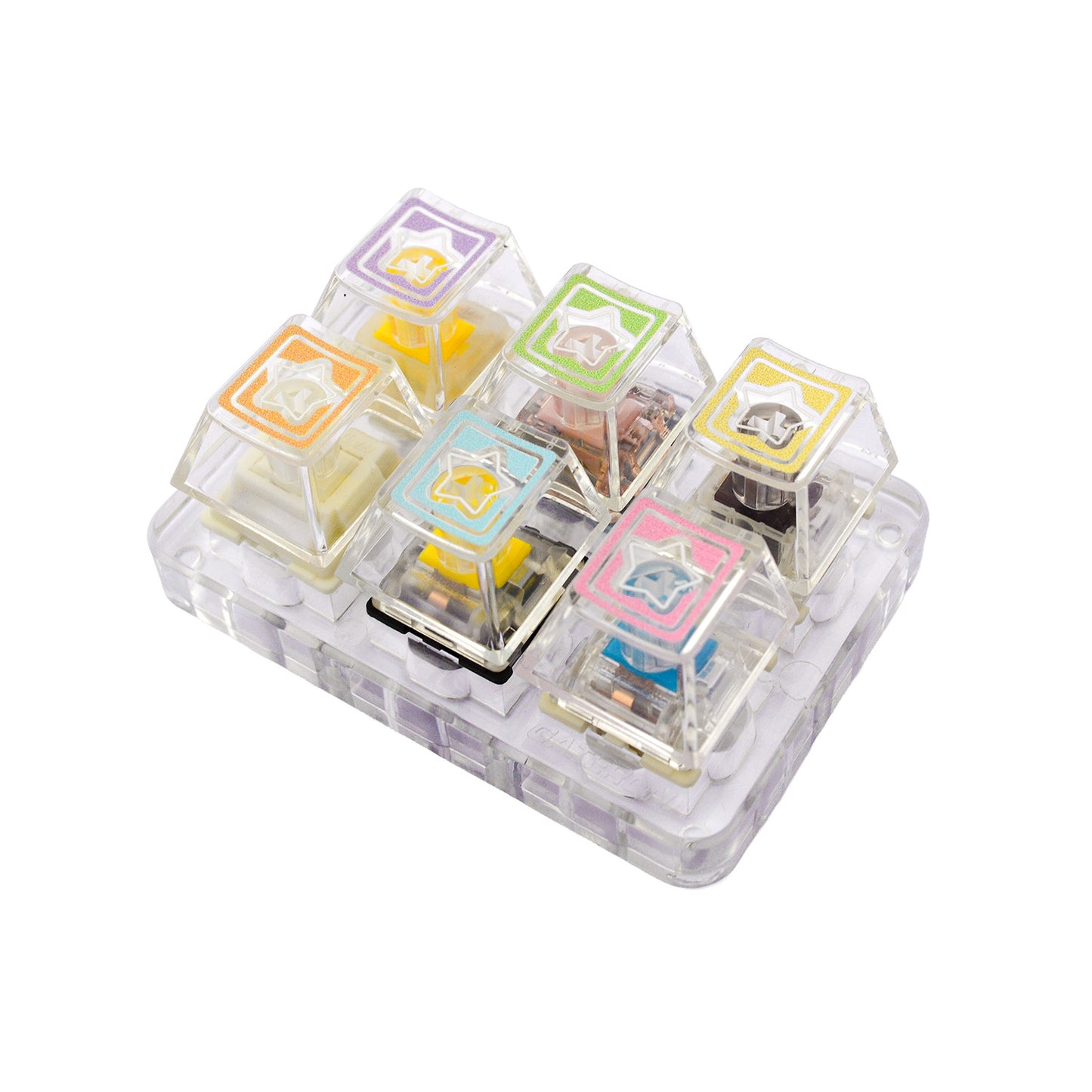 6-key switch tester sæt inkl. switches og keycaps