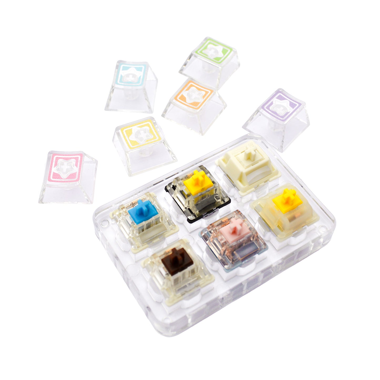 6-key switch tester sæt inkl. switches og keycaps