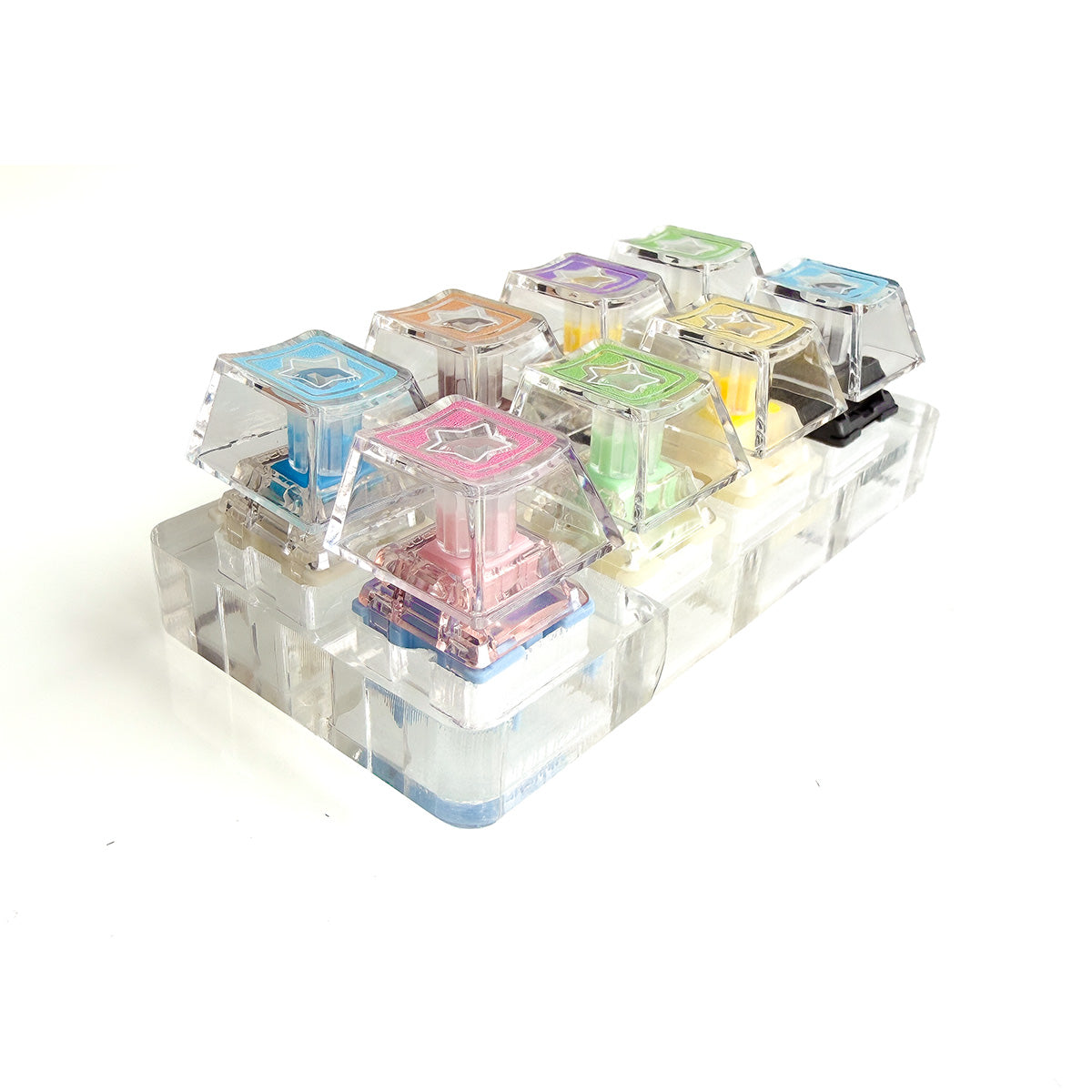 8-key switch tester sæt inkl. switches og keycaps