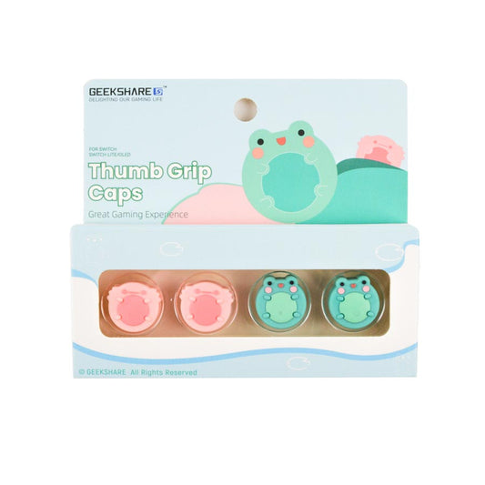 Frø og axolotl - 4 pak Thumb Grips til Nintendo Switch 1