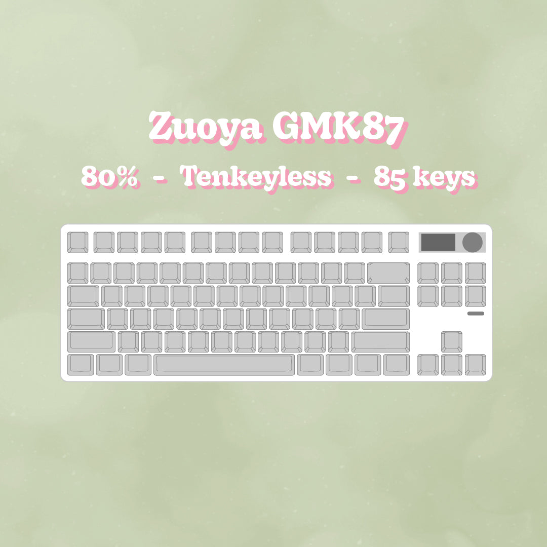 Zuoya GMK87 white keyboard case 80% TKL size