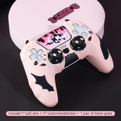 PS5 Controller Sweetheart Skull Silikone Skin i Lyserød