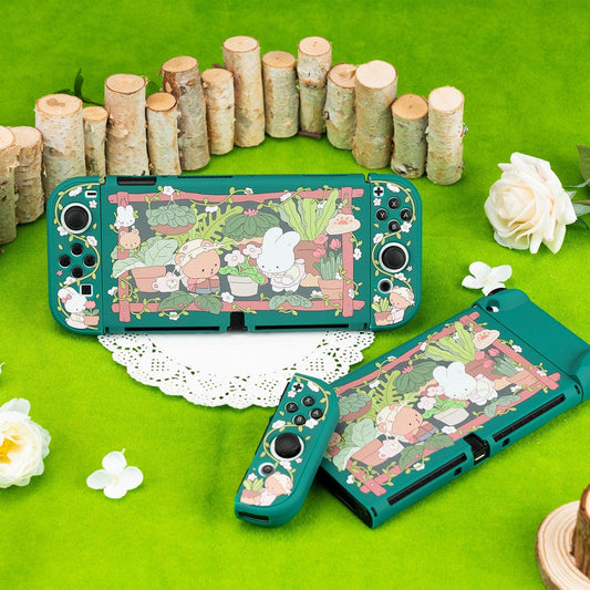 Nintendo Switch OLED Bunny Garden silikoneskin