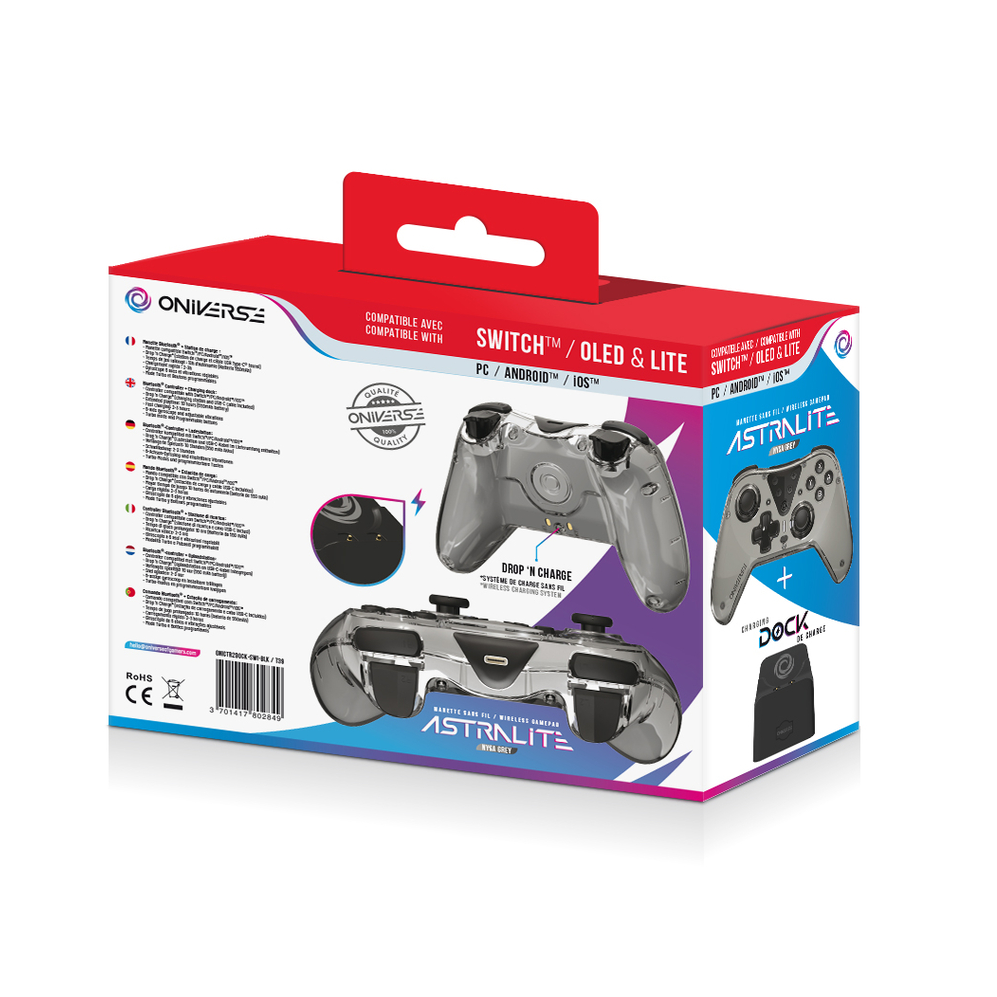 Oniverse NSW Wireless Astralite Bluetooth Controller Smoked Black + Charging Station