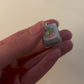 Light blue keycap clicker fidget keychain with light