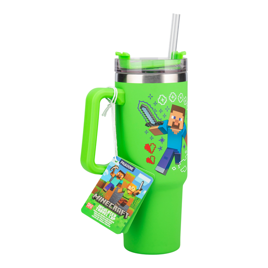 Minecraft grøn termokrus med hank 900ml