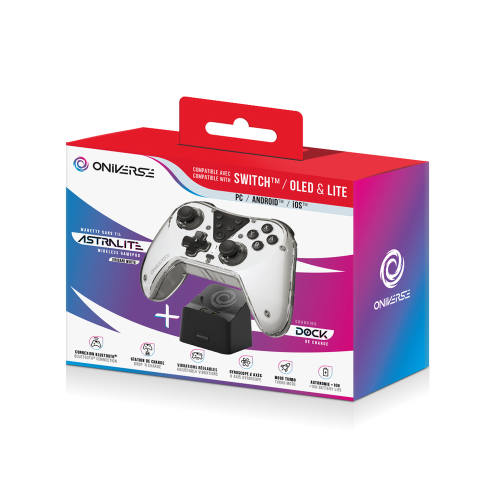 Oniverse NSW Wireless Astralite Bluetooth Controller Smoked White + Charging Station