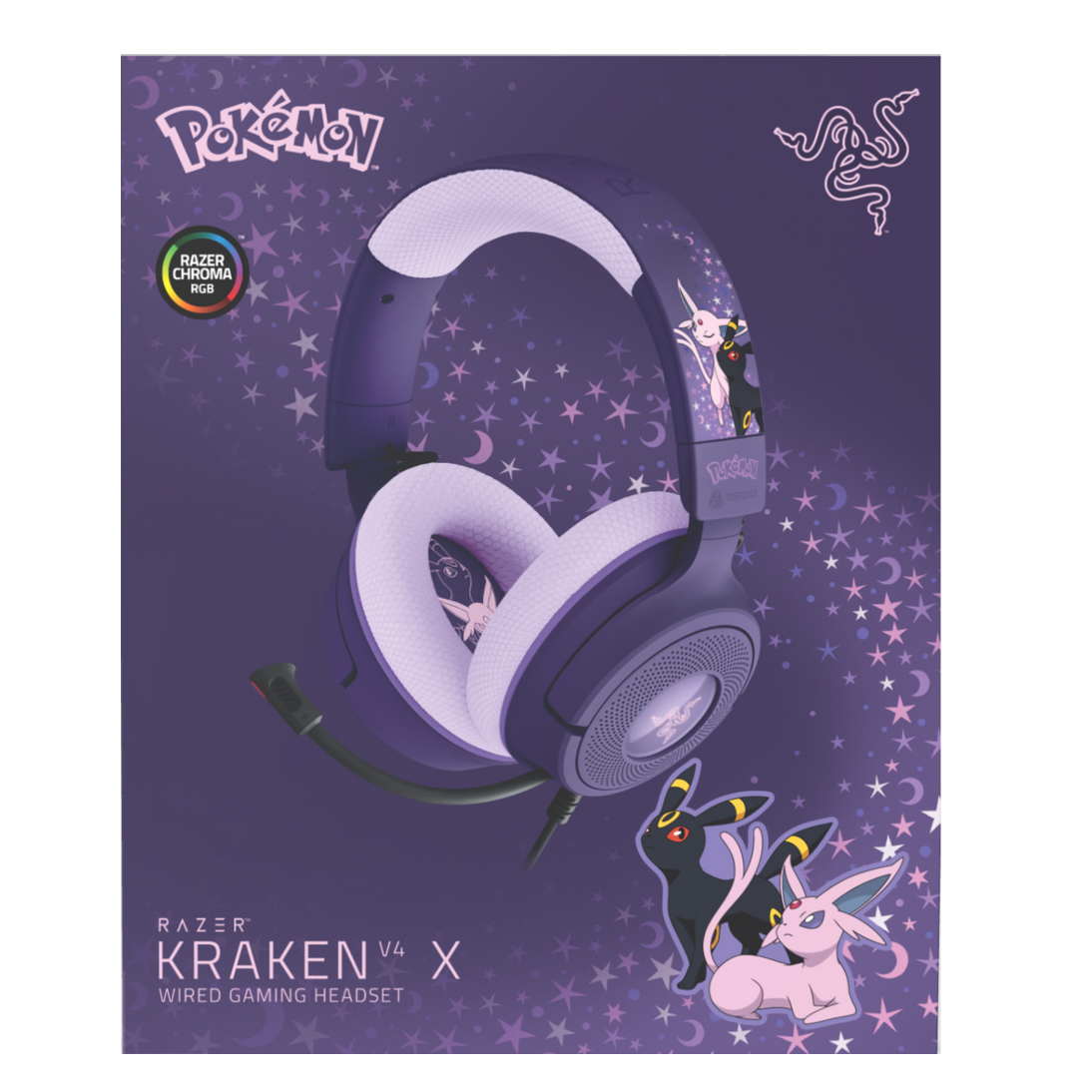 Razer Kraken V4 X - POKÉMON Espeon & Umbreon Edition | Kablet gaming headset